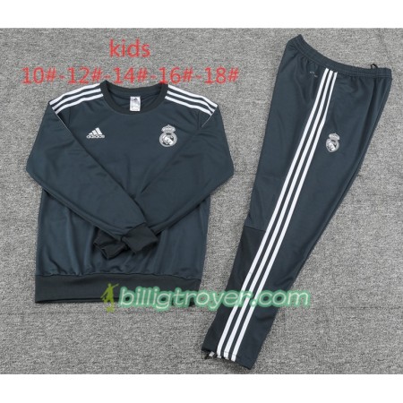 Real Madrid Barn Trenings Collegegenser Set Svart 2018/19